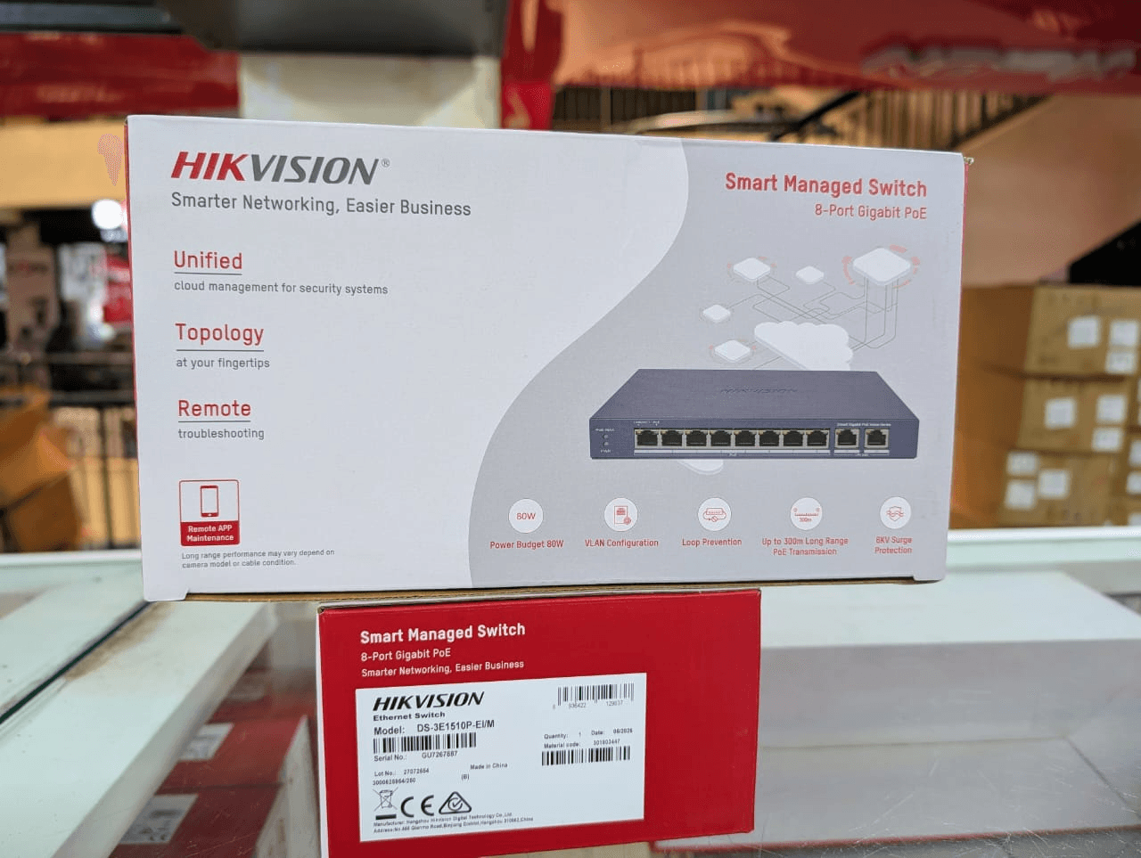 Hikvision DS-3E1510P-EI/M 8-Port Gigabit PoE Smart Managed Switch